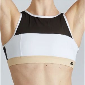 Jo+Jax Lux Top. White / black / tan. Youth Medium.